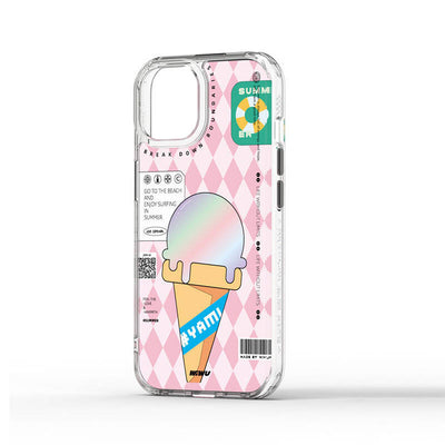 Apple iPhone 15 Pro Kılıf Çift Katman Desenli Wiwu Summer Serisi Kapak Yeşil