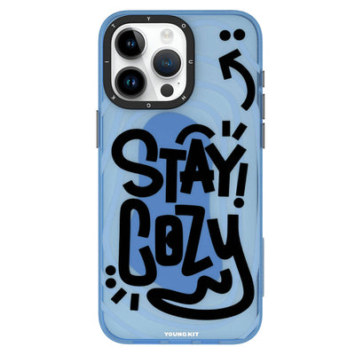 Apple iPhone 15 Pro Kılıf Desenli Youngkit Happy Hearth Serisi Kapak Kırmızı