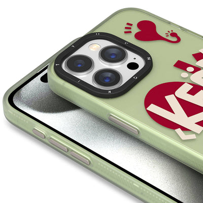 Apple iPhone 15 Pro Kılıf Desenli Youngkit Happy Hearth Serisi Kapak Kırmızı
