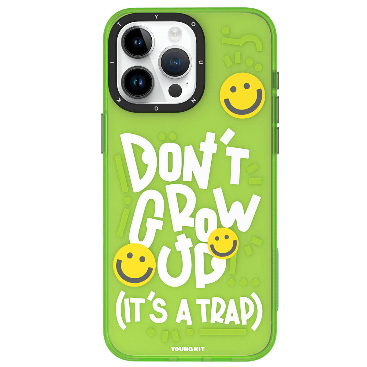 Apple iPhone 15 Pro Kılıf Desenli Youngkit Happy Hearth Serisi Kapak Kırmızı