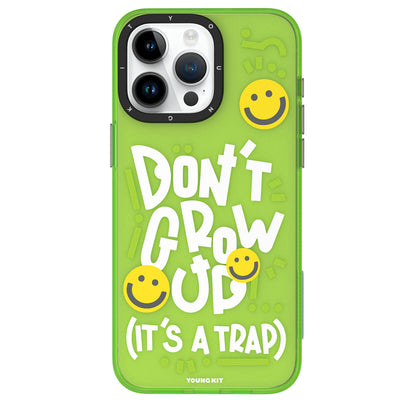 Apple iPhone 15 Pro Kılıf Desenli Youngkit Happy Hearth Serisi Kapak Kırmızı