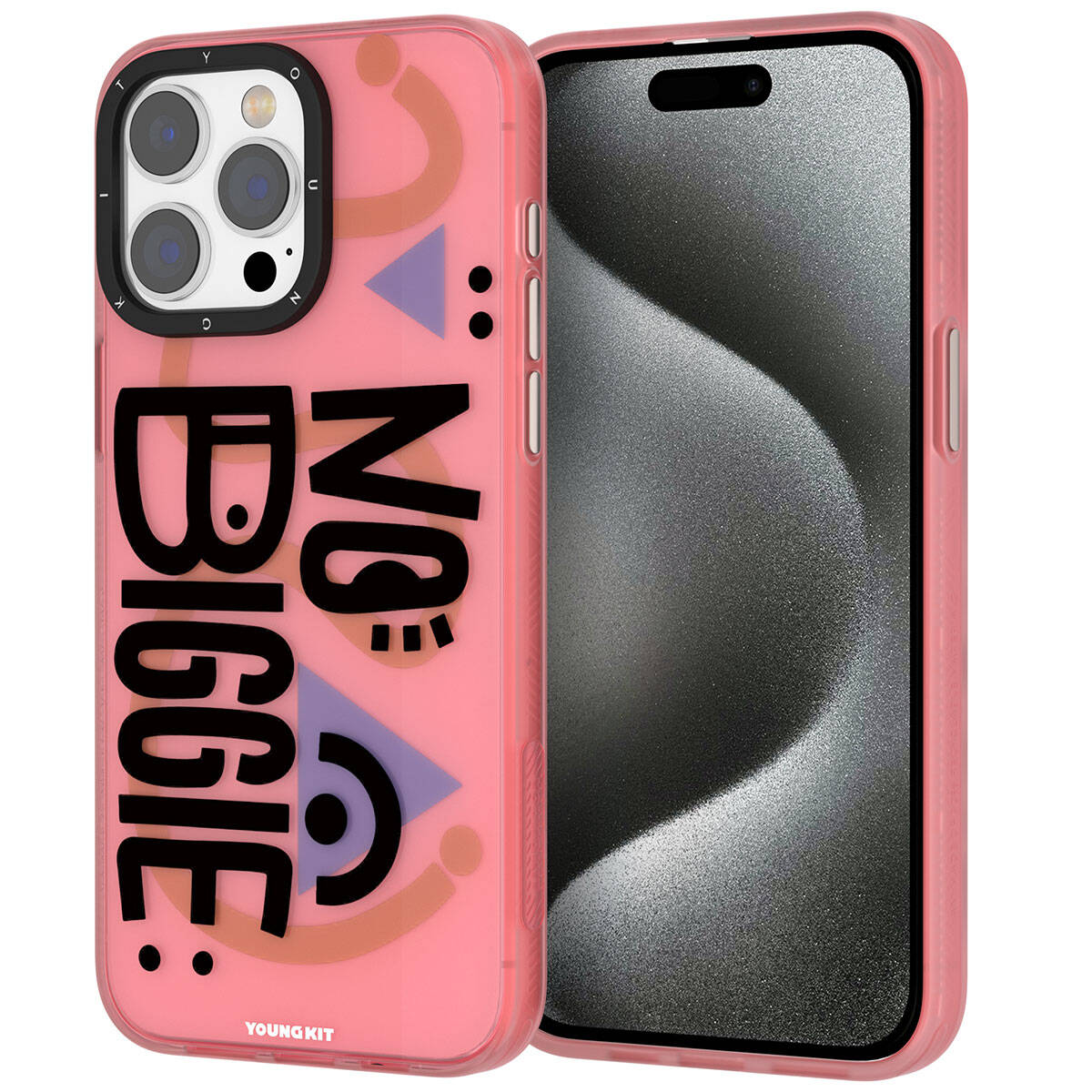 Apple iPhone 15 Pro Kılıf Desenli Youngkit Happy Hearth Serisi Kapak Kırmızı