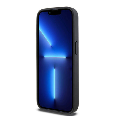 Apple iPhone 15 Pro Kılıf DKNY Orjinal Lisanslı Magsafe Şarj Özellikli 3D Yazılı Repeat Pattern Kapak Siyah