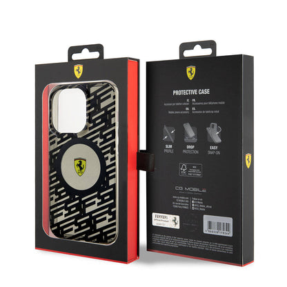iPhone 15 Pro Kılıf Ferrari Orjinal Lisanslı M-safe Şarj Özellikli Multi SF Kılıf
