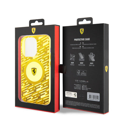 iPhone 15 Pro Kılıf Ferrari Orjinal Lisanslı M-safe Şarj Özellikli Multi SF Kılıf