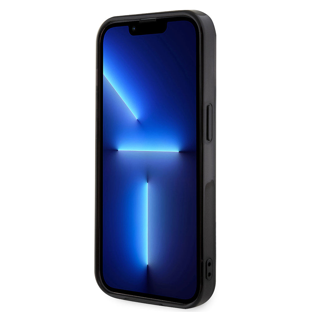 Apple iPhone 15 Pro Kılıf Ferrari Orjinal Lisanslı Magsafe Şarj Özellikli Transparan Renk Geçişli Iridescent Kapak Siyah