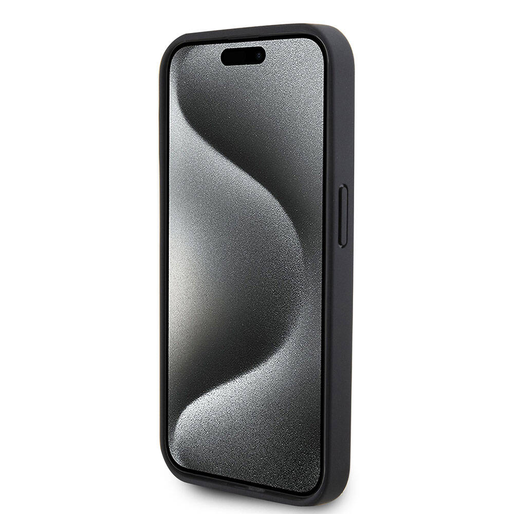 iPhone 15 Pro Kılıf Ferrari Orjinal Lisanslı PU Delikli Arka Yüzey Metal Logolu Dikişli Büyük SF Yazılı Kılıf