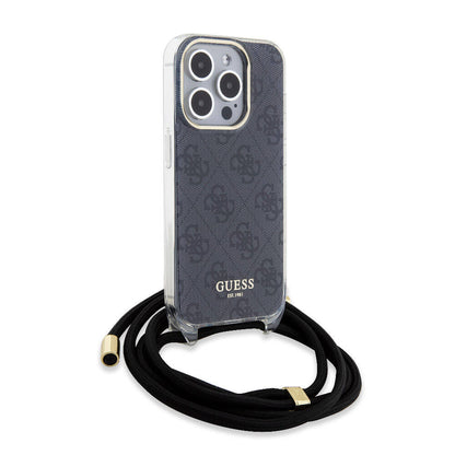 iPhone 15 Pro Kılıf Guess Orjinal Lisanslı Çapraz Kordon 4G Desenli Kılıf