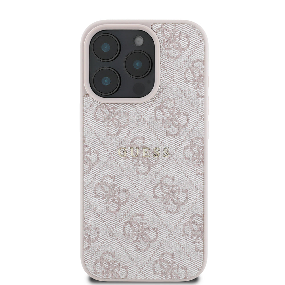 iPhone 15 Pro Kılıf Guess Orjinal Lisanslı M-safe Şarj Özellikli 4G Desen Yazı Logolu Kılıf