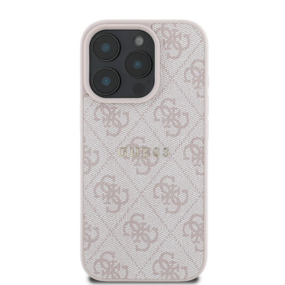 iPhone 15 Pro Kılıf Guess Orjinal Lisanslı M-safe Şarj Özellikli 4G Desen Yazı Logolu Kılıf