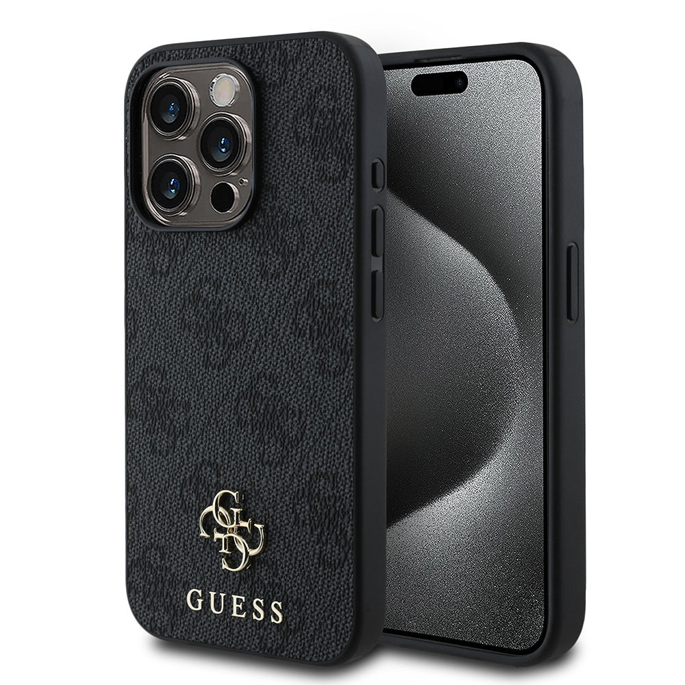iPhone 15 Pro Kılıf Guess Orjinal Lisanslı M-safe Şarj Özellikli Small 4G Classic Kılıf