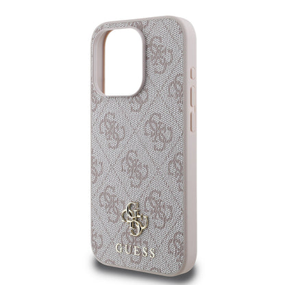 iPhone 15 Pro Kılıf Guess Orjinal Lisanslı M-safe Şarj Özellikli Small 4G Classic Kılıf
