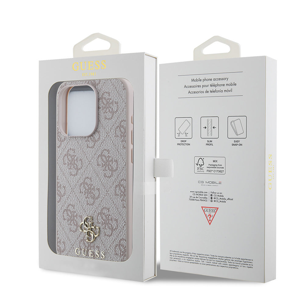 iPhone 15 Pro Kılıf Guess Orjinal Lisanslı M-safe Şarj Özellikli Small 4G Classic Kılıf