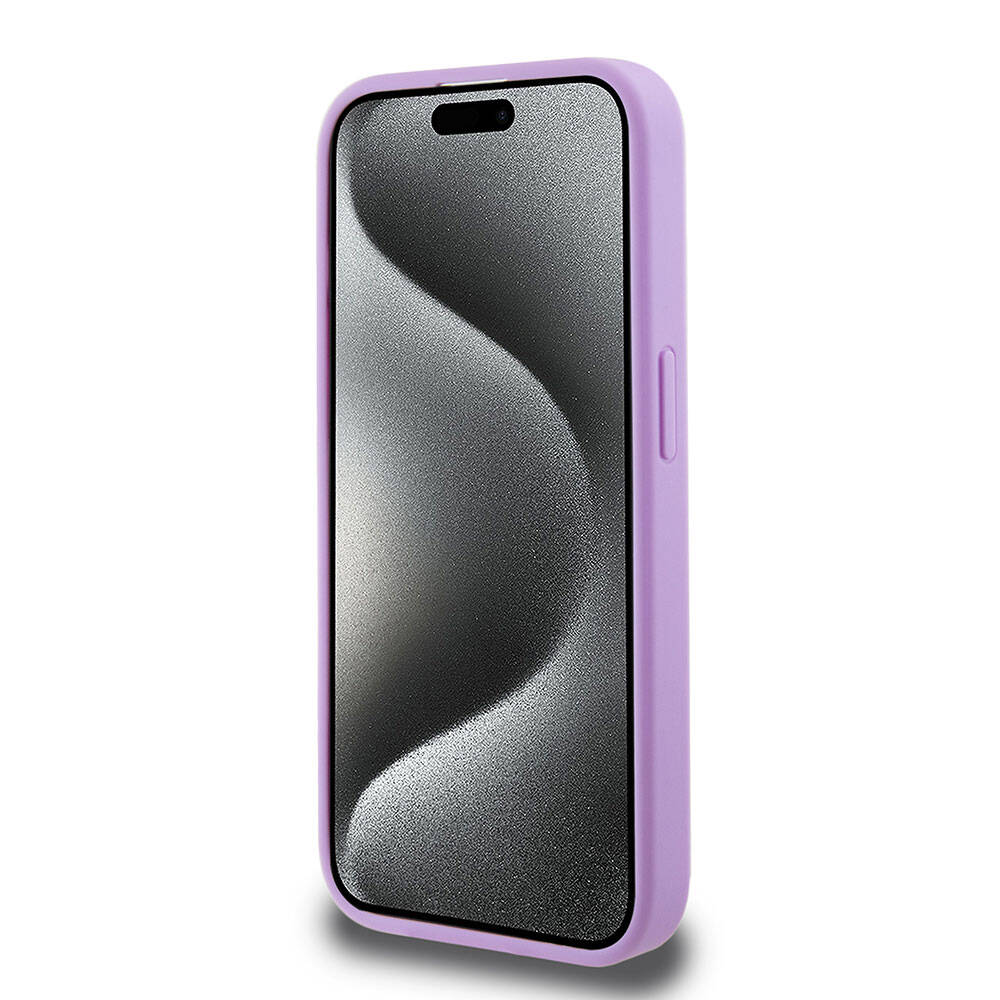 iPhone 15 Pro Kılıf Guess Orjinal Lisanslı M-safe Şarj Özellikli Yazı Logolu Saffiano Kılıf