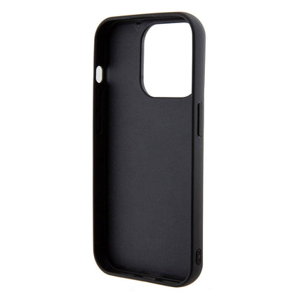 iPhone 15 Pro Kılıf Guess Orjinal Lisanslı PU Deri Metal Yazı Logolu Kapitone Kılıf