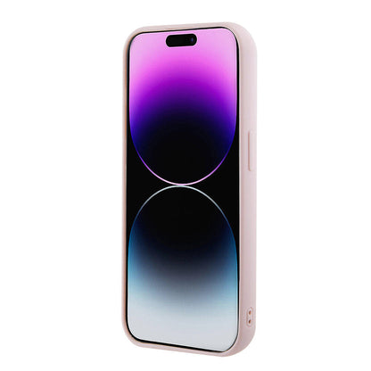 iPhone 15 Pro Kılıf Guess Orjinal Lisanslı PU Deri Metal Yazı Logolu Kapitone Kılıf