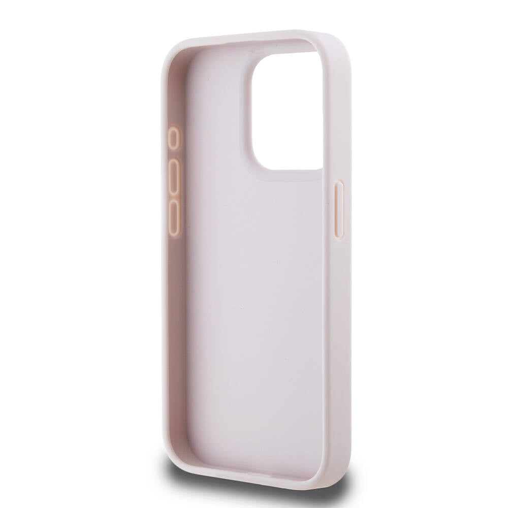 iPhone 15 Pro Kılıf Guess Orjinal Lisanslı PU Deri Yazı ve 4G Metal Logolu Desenli Kılıf