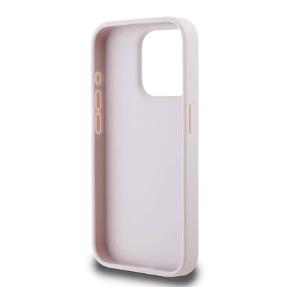 iPhone 15 Pro Kılıf Guess Orjinal Lisanslı PU Deri Yazı ve 4G Metal Logolu Desenli Kılıf
