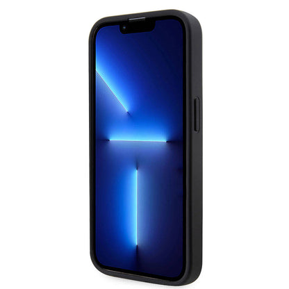 iPhone 15 Pro Kılıf Guess Orjinal Lisanslı Taşlı Arka Yüzey Üçgen Logolu Kılıf