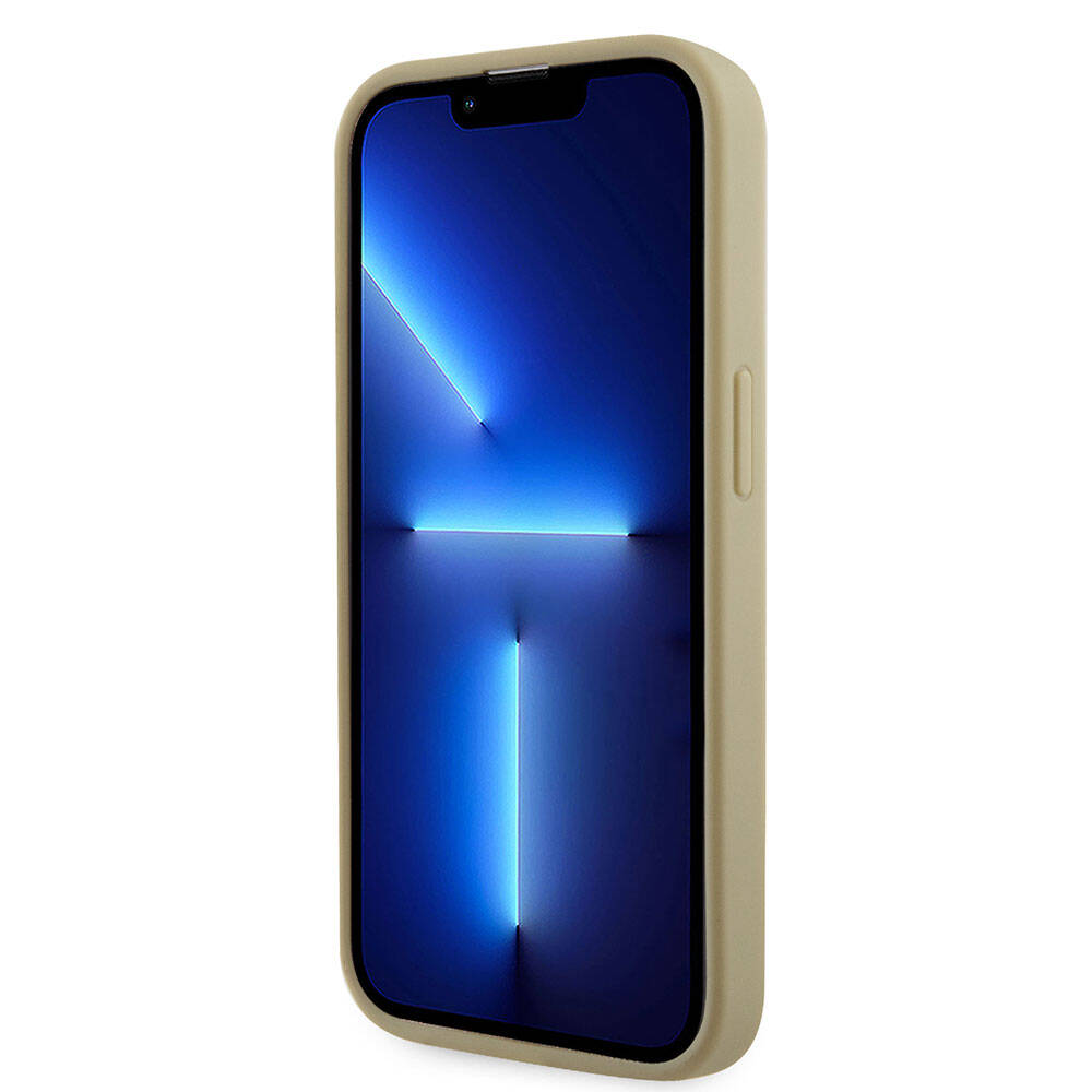 iPhone 15 Pro Kılıf Guess Orjinal Lisanslı Taşlı Arka Yüzey Üçgen Logolu Kılıf