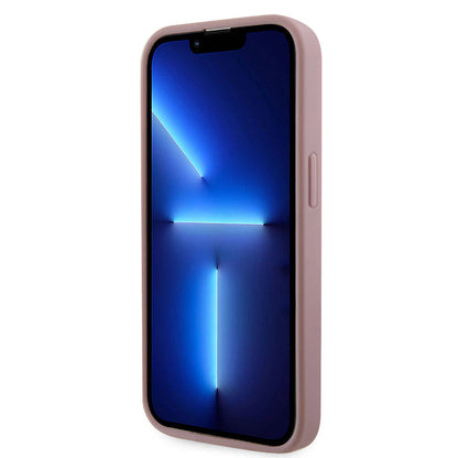 iPhone 15 Pro Kılıf Guess Orjinal Lisanslı Taşlı Arka Yüzey Üçgen Logolu Kılıf