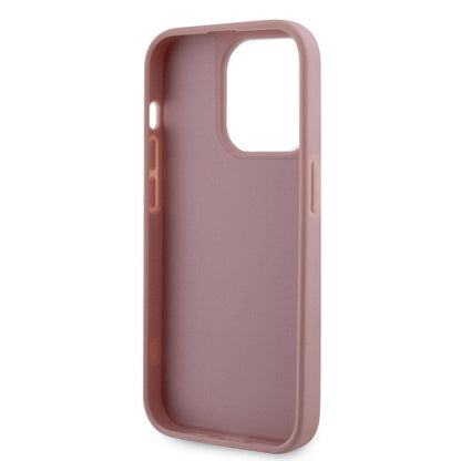 iPhone 15 Pro Kılıf Guess Orjinal Lisanslı Taşlı Arka Yüzey Üçgen Logolu Kılıf