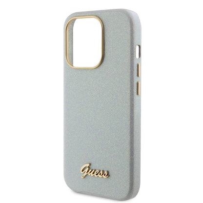 iPhone 15 Pro Kılıf Guess Orjinal Lisanslı Yazı Logolu Glitter Glossy Script Kılıf