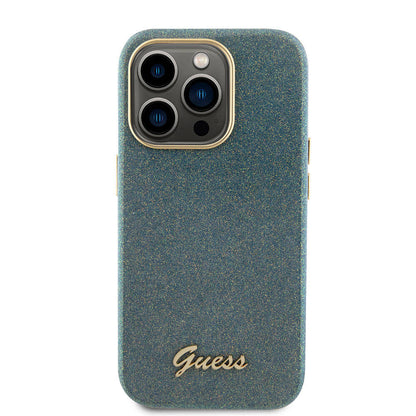 iPhone 15 Pro Kılıf Guess Orjinal Lisanslı Yazı Logolu Glitter Glossy Script Kılıf