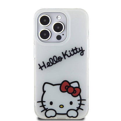 iPhone 15 Pro Kılıf Hello Kitty Orjinal Lisanslı Askılı Yazı ve İkonik Logolu Daydreaming Kılıf