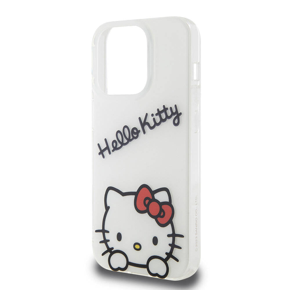 iPhone 15 Pro Kılıf Hello Kitty Orjinal Lisanslı Askılı Yazı ve İkonik Logolu Daydreaming Kılıf