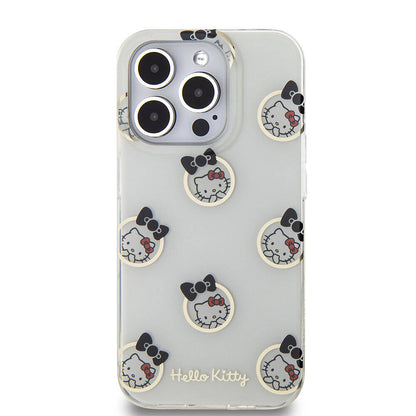 iPhone 15 Pro Kılıf Hello Kitty Orjinal Lisanslı Elektroplating Kaplama Kabarcık Baskılı Kılıf