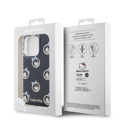 iPhone 15 Pro Kılıf Hello Kitty Orjinal Lisanslı Elektroplating Kaplama Kabarcık Baskılı Kılıf