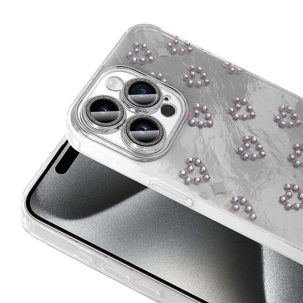 Apple iPhone 15 Pro Kılıf Kamera Korumalı Figürlü Zore Ponti Silikon Kapak Beyaz