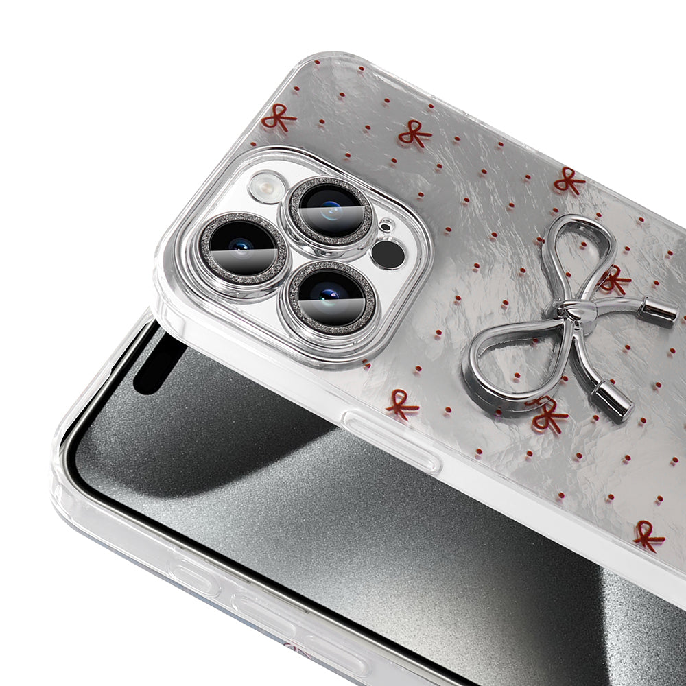 Apple iPhone 15 Pro Kılıf Kamera Korumalı Figürlü Zore Ponti Silikon Kapak Beyaz