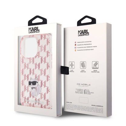 iPhone 15 Pro Kılıf Karl Lagerfeld IML C Monogram Orjinal Lisanslı Kılıf