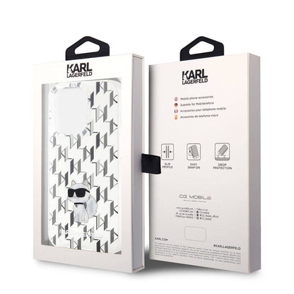 iPhone 15 Pro Kılıf Karl Lagerfeld IML C Monogram Orjinal Lisanslı Kılıf