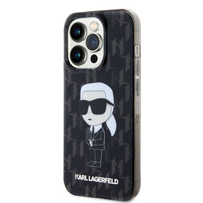 Apple iPhone 15 Pro Max Kılıf Karl Lagerfeld IML İkonik Monogram Orjinal Lisanslı Kapak