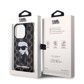 Apple iPhone 15 Pro Kılıf Karl Lagerfeld IML İkonik Monogram Orjinal Lisanslı Kapak