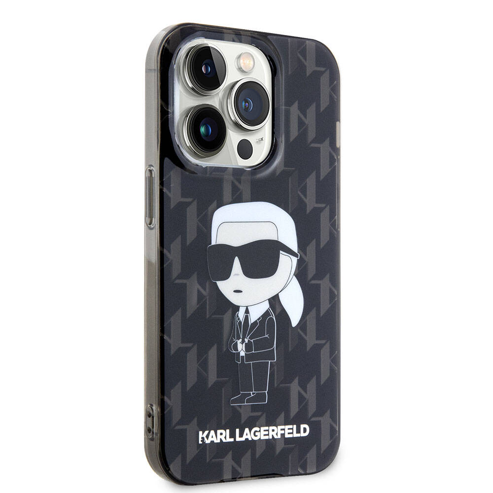 Apple iPhone 15 Pro Max Kılıf Karl Lagerfeld IML İkonik Monogram Orjinal Lisanslı Kapak