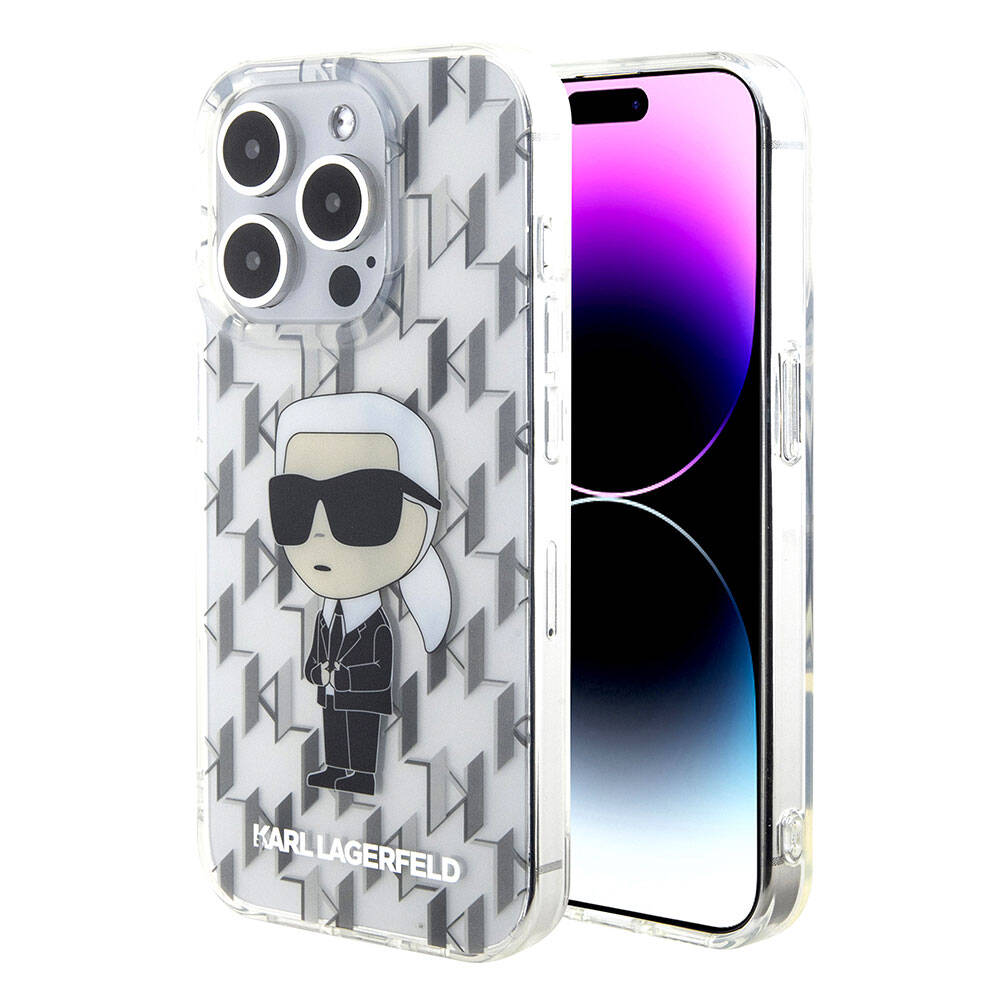 iPhone 15 Pro Kılıf Karl Lagerfeld IML İkonik Monogram Orjinal Lisanslı Kılıf