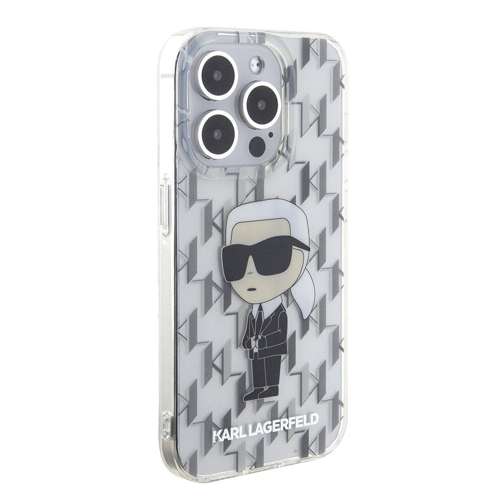 Apple iPhone 15 Pro Kılıf Karl Lagerfeld IML İkonik Monogram Orjinal Lisanslı Kapak