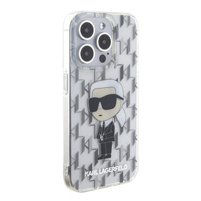 Apple iPhone 15 Pro Max Kılıf Karl Lagerfeld IML İkonik Monogram Orjinal Lisanslı Kapak