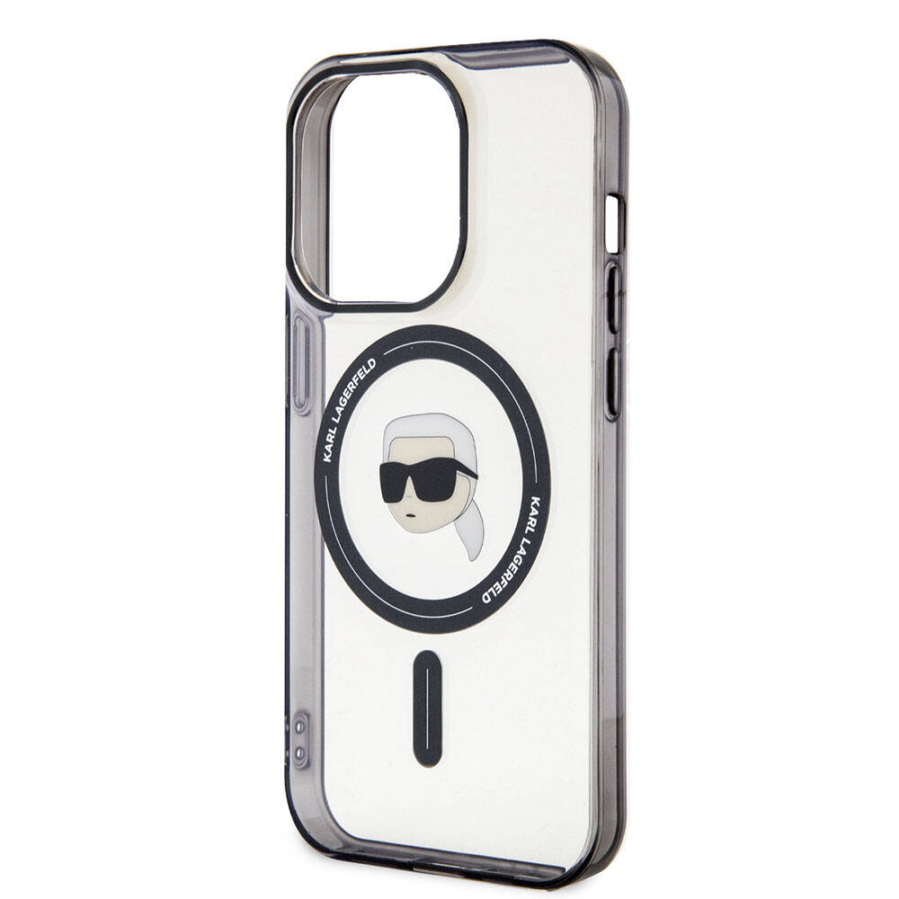 iPhone 15 Pro Kılıf Karl Lagerfeld M-safe Şarj Özellikli IML Karl Orjinal Lisanslı Kılıf