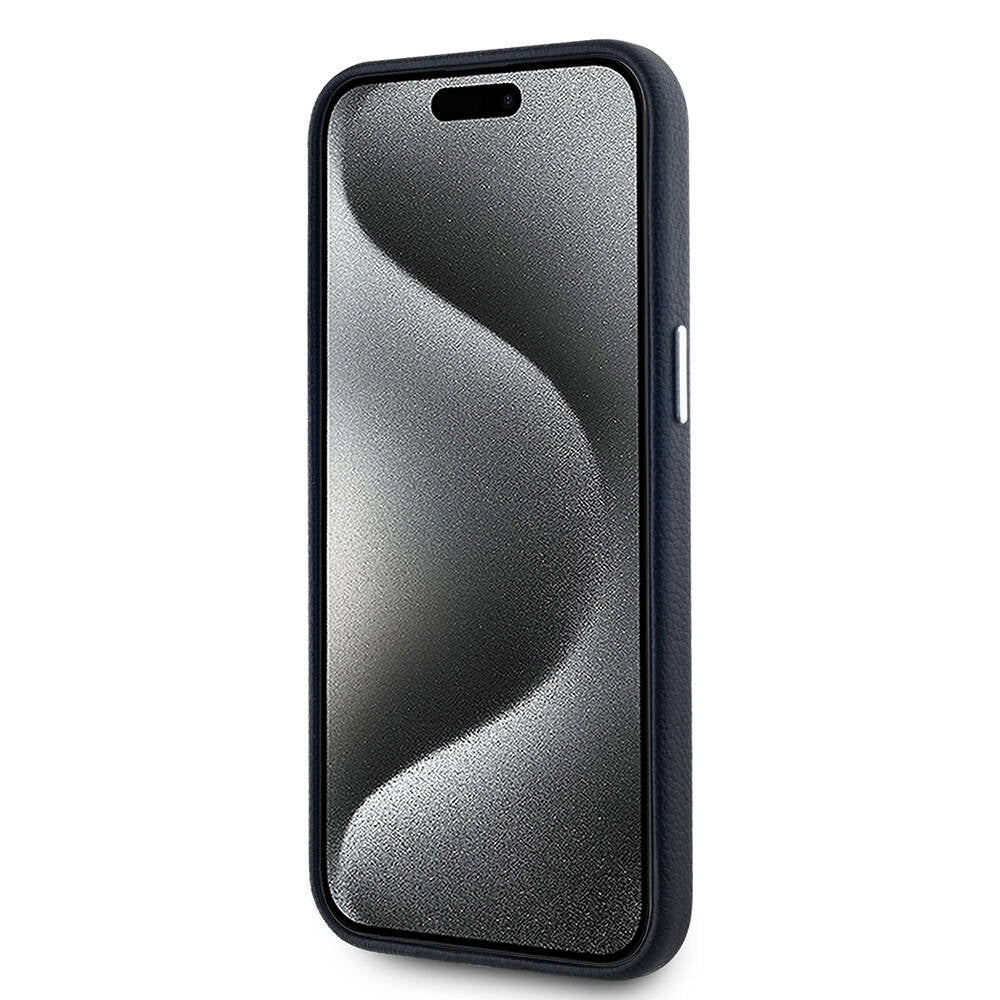 Apple iPhone 15 Pro Kılıf Karl Lagerfeld Orjinal Lisanslı KL Yazılı Hotel Kapak Siyah