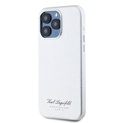 Apple iPhone 15 Pro Kılıf Karl Lagerfeld Orjinal Lisanslı KL Yazılı Hotel Kapak Siyah