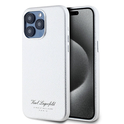 iPhone 15 Pro Kılıf Karl Lagerfeld Orjinal Lisanslı KL Yazılı Hotel Kılıf