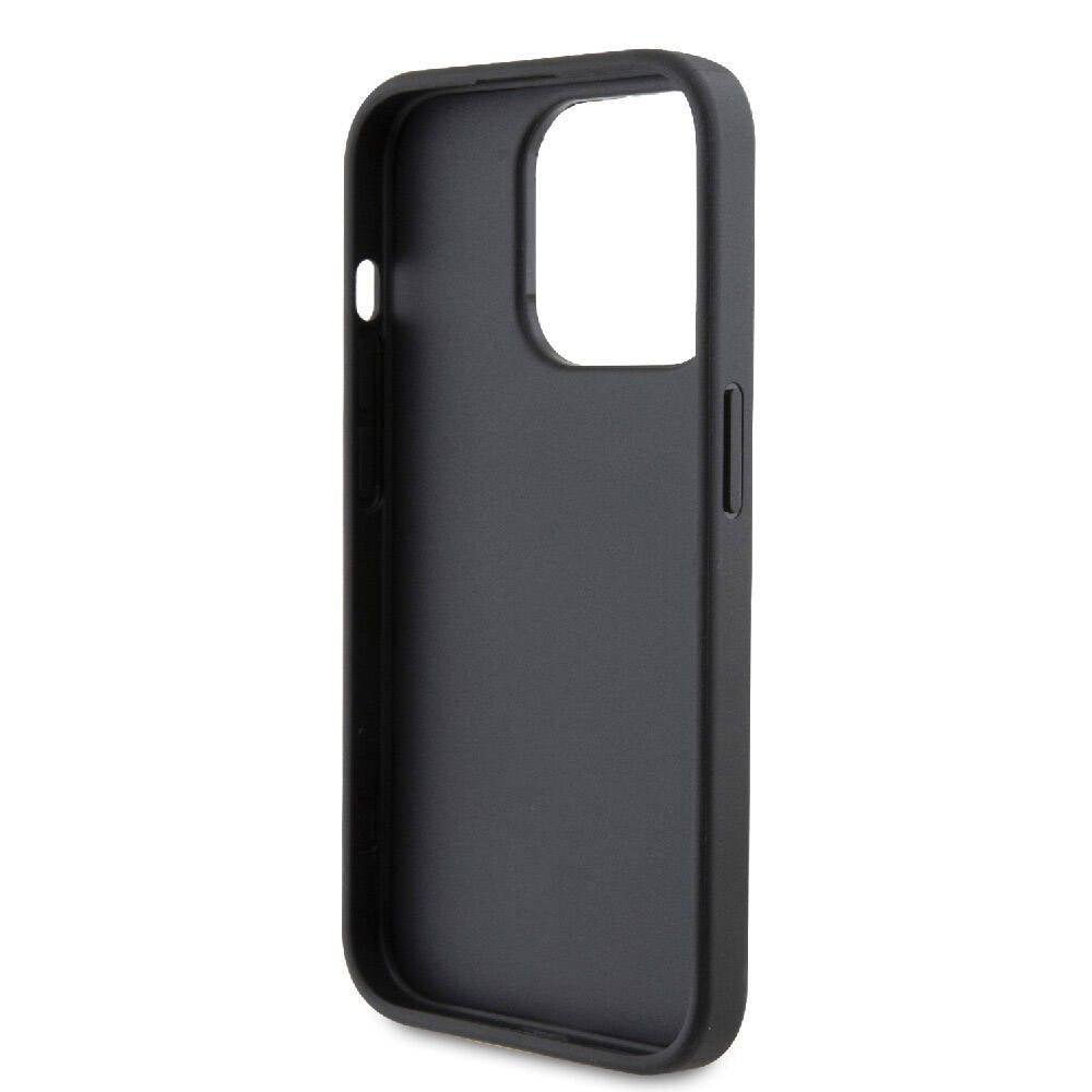iPhone 15 Pro Kılıf Karl Lagerfeld Orjinal Lisanslı Metal Logo Kartlıklı Saffiano Kılıf