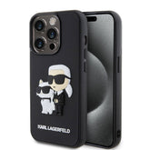 Apple iPhone 15 Pro Max Kılıf Karl Lagerfeld Silikon 3D K&C Logo Orjinal Lisanslı Kapak