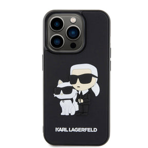 Apple iPhone 15 Pro Max Kılıf Karl Lagerfeld Silikon 3D K&C Logo Orjinal Lisanslı Kapak