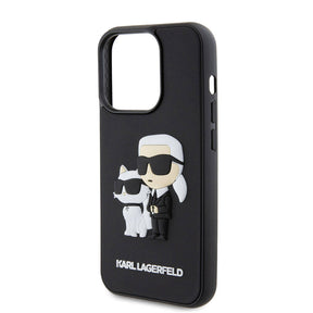 Apple iPhone 15 Pro Max Kılıf Karl Lagerfeld Silikon 3D K&C Logo Orjinal Lisanslı Kapak